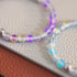 Orchid Fire | Silver | Mermaid Glass Bead Bracelet